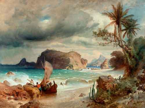 Ferdinand Keller Brazilian coastal landscape